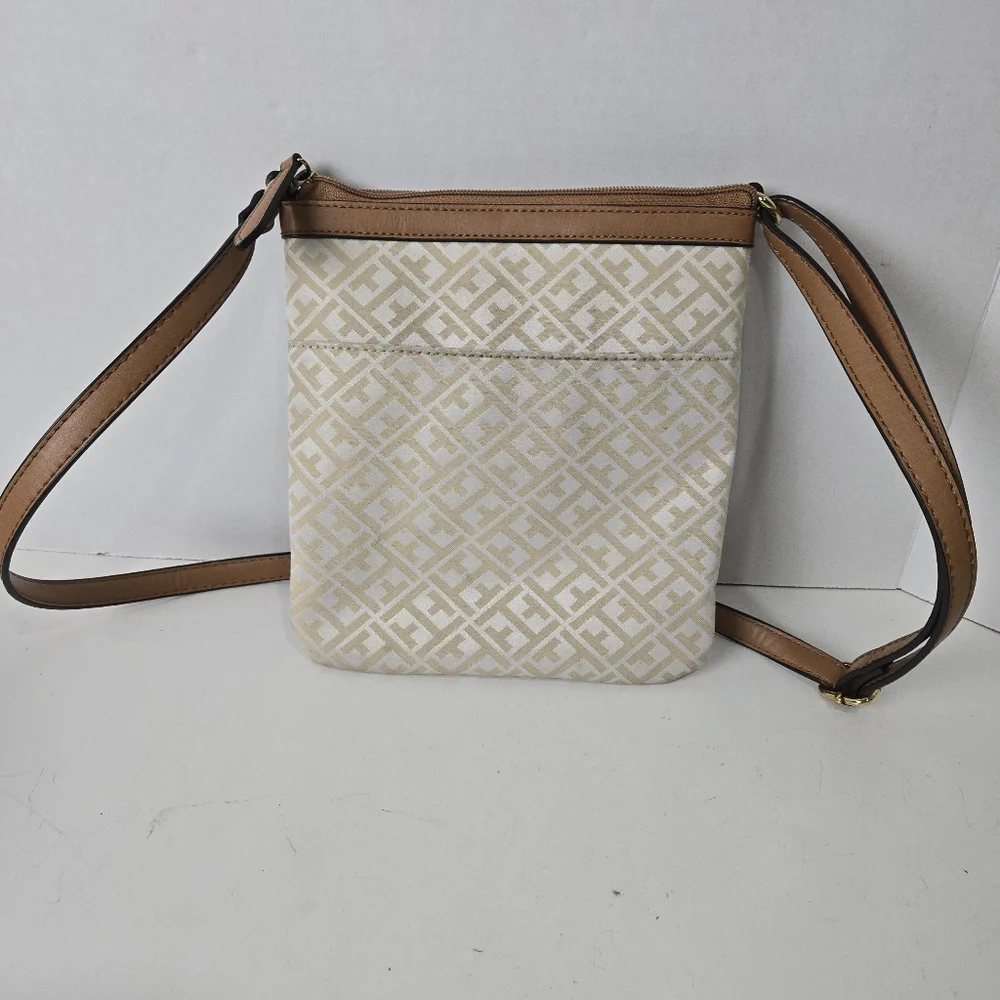 Tommy Hilfiger Cream Print Crossbody Bag